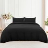 PiccoCasa Washed Brushed Microfiber Soft Duvet Cover Set 3 Pieces including 2 Pillow Cases - 2 of 4