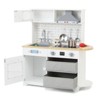 Garvee Kids Kitchen Playset, Wooden Kitchen Toy Playset with Stove, Oven, Sink and Accessories, Pretend Play Kitchen with 2 Fabric Drawers, White - 2 of 4