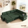 Dyonery110" Modular 7 Seat L Shaped Couch with Reclining Backrest|USB Ports|Cup Holders|Side Table|Storage Chaise Armrests - 4 of 4