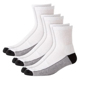 KingSize Men's 1/4 Length Cushioned Crew Socks 3-Pack - 1 of 4