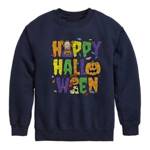 Boys' - Garfield - Happy Halloween Icons Graphic Long Sleeve Fleece Sweatshirt - 1 of 4