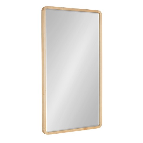 Kate And Laurel Mclean Wood Radius Rectangle Wall Mirror : Target