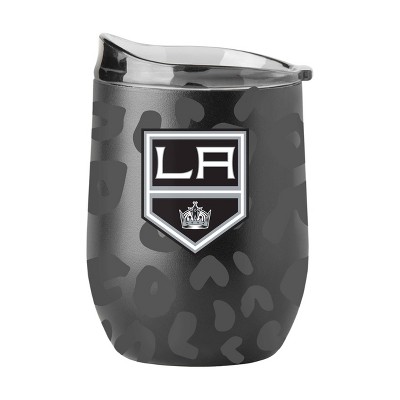 NHL Los Angeles Kings 16oz Leopard Powder Coat Curved Beverage Can - Black