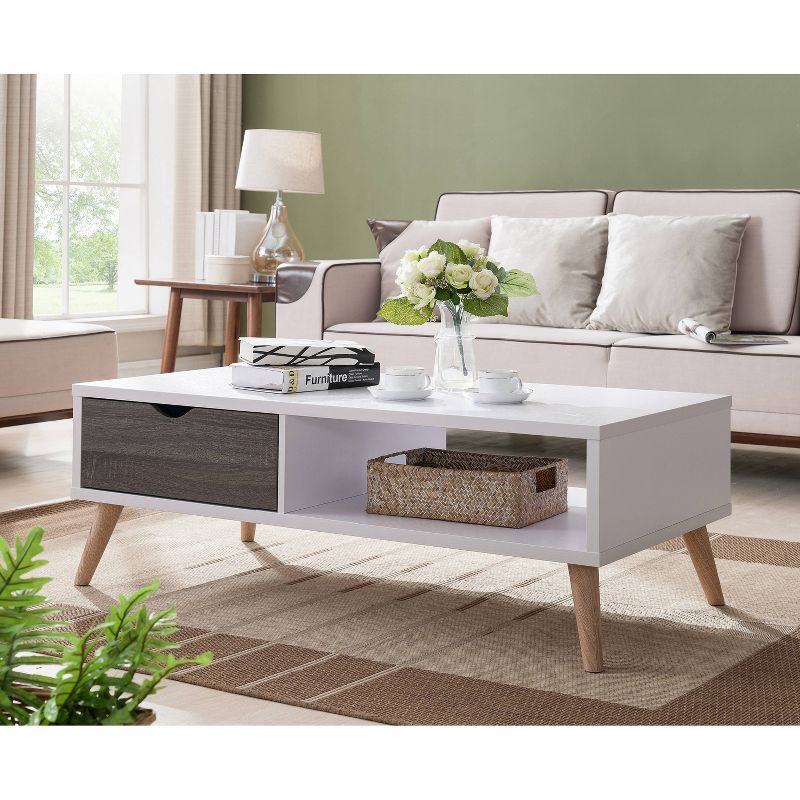 Barrios Transitional Coffee Table Distressed Gray/White - HOMES: Inside + Out, 3 of 7