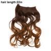 Unique Bargains Women's Big Wavy Hair Extensions High Temperature Fiber Gradient Brown 1 Pc - 3 of 3
