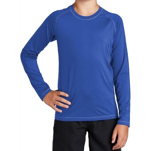 Mafoose Youth Comfort Long Sleeve Stretch Moisture-Wicking Rashguard Quick-Dry T-shirt - 1 of 4