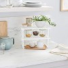 Attop Stackable Metal Kitchen Storage Shelves for Dishes, 12.5" L x 8" D x 4.5" H, Set of 2, White - 2 of 4