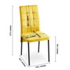PAGED Set of 4  Velvet Dining Chairs with High Backrest & Golden Legs,Elegant Armless Chairs with Space-Saving Design for Kitchen,Living Room - 3 of 4