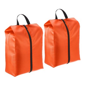 Unique Bargains Nylon Waterproof Portable Lightweight Shoe Bags for Travel 2 Pcs - 1 of 4