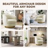 Likepay Velvet Swivel Accent Chair Barrel Chair, 360° Swivel Chair, Makeup Vanity Stool Modern Accent Chair for Living room Bedroom - 3 of 4