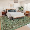 Washable Floral Runner Rug - Non-Slip Rubber Backing, Low-Pile Farmhouse Entryway Carpet, Foldable & Non-Shedding - 2 of 4
