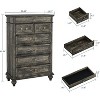 Farmhouse Tall Dresser for Bedroom with 7 Drawers, 50" Tall Large Wood Chest of Drawers with Jewelry Storage for Bedroom, Living Room, Hallway - 2 of 4