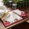 Poinsettia Garlands Engineered Napkins, Set of 4 - Multicolor - 17x17 - Elrene Home Fashions - 2 of 4