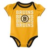 NHL Boston Bruins Infant Girls' 3pk Bodysuits - 3 of 4