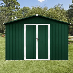 Coolbibila-10Ftx12Ft Storage Sheds, Tool Sheds With Sturdy Aluminum Frames, Metal Sheds With Durable Vents And Customizable Door - 1 of 4