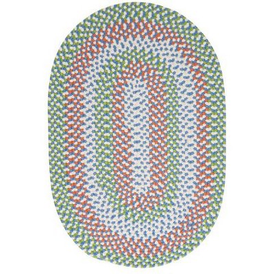 Colonial Mills Carousel - Lime Spin 5 Ft x8 Ft Oval Rug Indoor/Outdoor 100% Polypropylene