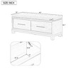 PAGED Shoe Bench with Removable Cushion, Wood Ottoman with Storage, Entryway Bench with Safety Hinge, Entryway Ottoman Bench - 3 of 4