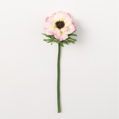 Sullivans Artificial Anemone Stem 14"H Pink Flowers