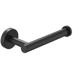 BWE Single Post Toilet Paper Holder Wall Mounted in Matte Black - 1 of 4