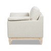 Jennifer Taylor Home Pasadena 36" Wide Modern Farmhouse Accent Arm Chair in Flax White - 3 of 4