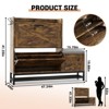 Shoe Cabinet with Bench, Farmhouse Narrow Slim Shoe Storage with 2 Flip Drawers - 2 of 4
