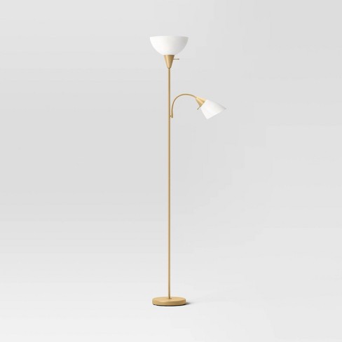 Torchiere with task light sales floor lamp