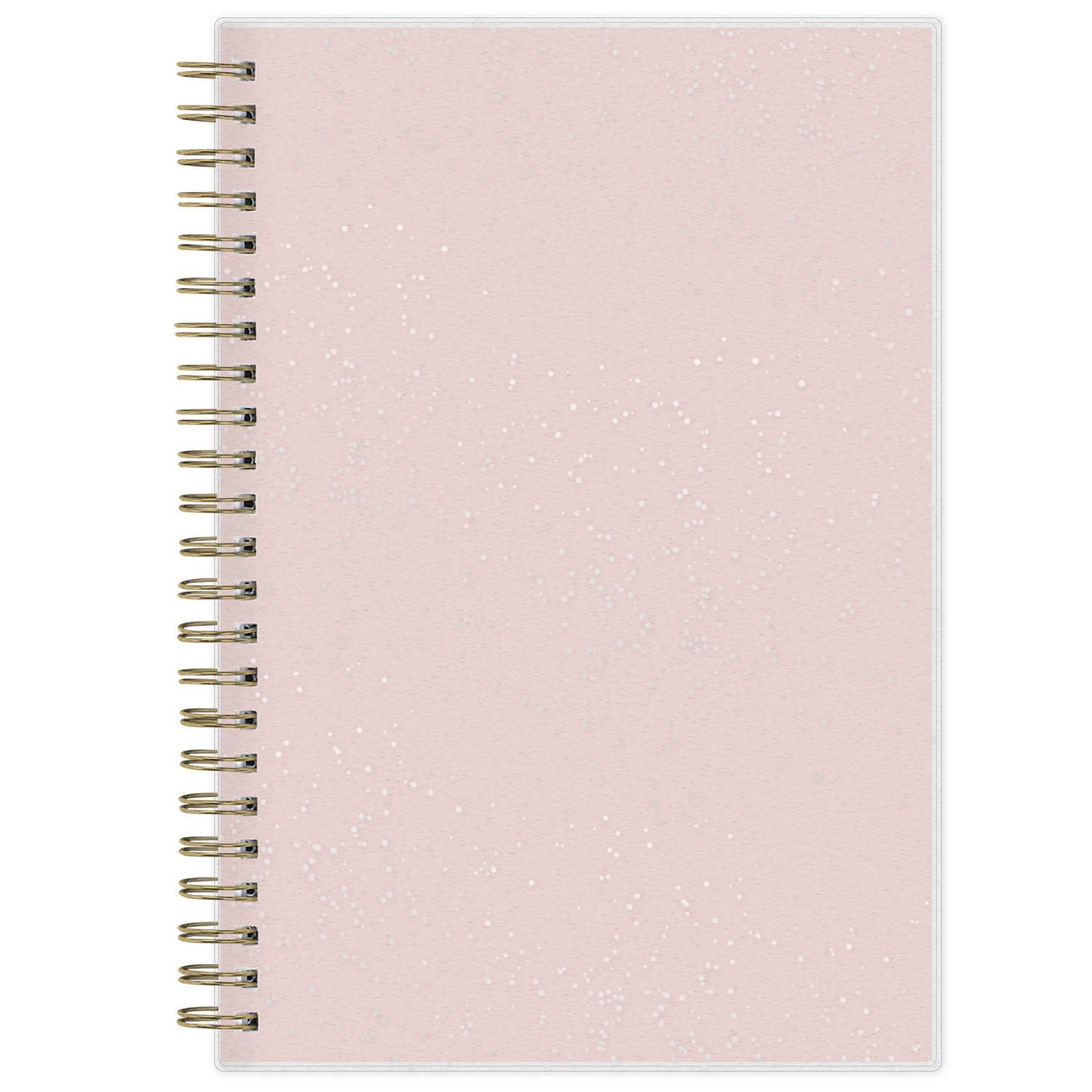 Blue Sky 5"x8" 2025-2026 Weekly/Monthly Wirebound Planner Frosted Glitter Sorbet Pink