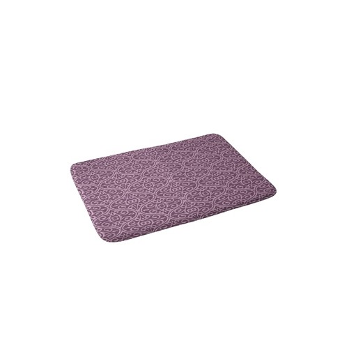 PiccoCasa Absorbent Soft Long Washable Non-Slip Memory Foam Bath Tub Mat  Floor Runner Rug Raspberry Wine 16 x 47