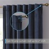 HLC.ME Lopez Velvet Premium Soft Light Filtering Back Tab Rod Pocket Window Treatment Curtain Panels - Set of 2 - 4 of 4