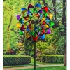 Evergreen 84"H Wind Powered Lighted Wind Spinner, Multicolor Flower - 2 of 4