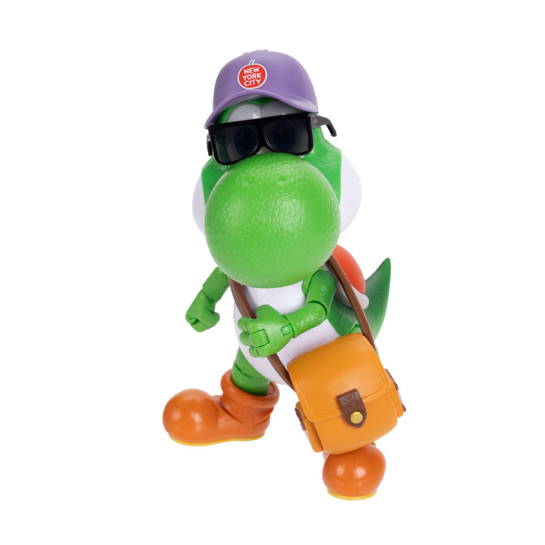 The Super Mario Galaxy Movie - 5” Figure Series – Yoshi Figure with Hat, Sunglasses, and Satchel Accessories