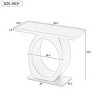 Modern Console Table with Egg-Shaped Base, Stylish and Stable Console Tables for Hallway or Entryway, Perfect for Living Room Decor-The Pop Home - 4 of 4
