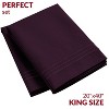 Mellanni 1800 Pillowcase Set 2 pc Set of 2 King Size Purple - 2 of 4