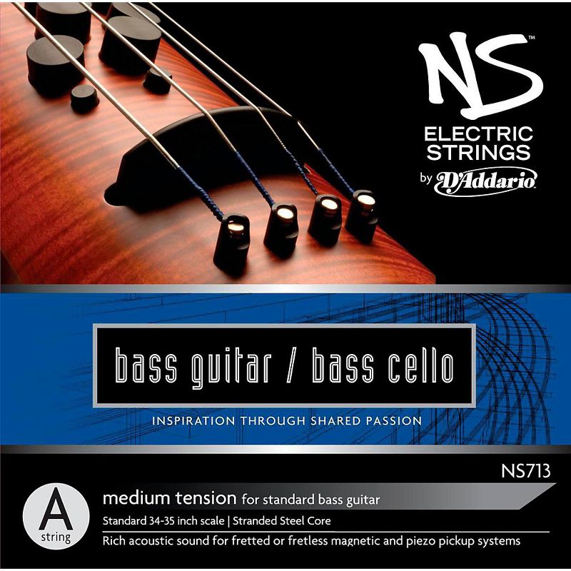 D'Addario NS Electric Bass Cello / Electric Bass A String, 1 of 3