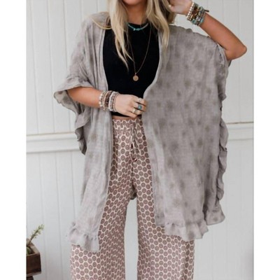 Women's Petal Glow Embroidered Duster - Easel