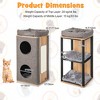 Tangkula 3-Story Cat House Multi-Layer Kitten Condo with Scratching Board Perch Cushions - 3 of 4