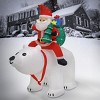 6' Inflatable Santa Riding Polar Bear with Gifts - National Tree Company - 2 of 3