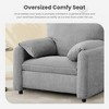 JUJABU 38" Wide Elegant Oversized Chenille Accent Chair with Plush Cushion - 4 of 4