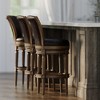 Maven Lane Pullman Upholstered Kitchen Stool with Vegan Leather Cushion Seat, Set of 3 - 3 of 4
