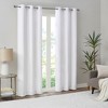VYNXARIA 40x84"Basketweave Room Darkening Curtain Panel Pair£¬White(2 Pcs Window Panels) - 2 of 4