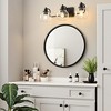 POWLIG Modern Industrial Vanity Light - 25 Inch Bathroom and Bedroom Mirror Light with Clear Glass Shade - 2 of 4
