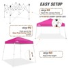 EAGLE PEAK 8x8 Slant Leg Pop Up Canopy Tent Easy Setup Instant Outdoor Beach Canopy 8x8 Base 6x6 Top - 2 of 4