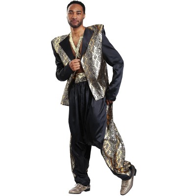 HalloweenCostumes.com 2X  Men  Can't Touch This Plus Size Pop Star Costume, Black/Orange