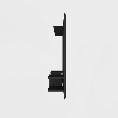 Shimla 64" Black Engineered Wood Floating Entertainment Center