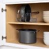 Seville Classics 3-Slot Rack Metal Steel Wire Shelf Organizer, Matte Nickel - 3 of 4