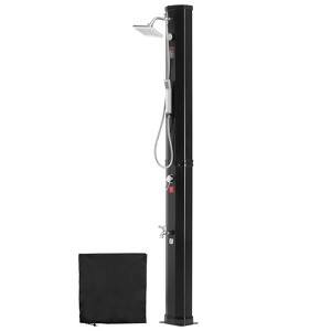 VEVOR Outdoor Solar Heated Shower, 10.57 Gallon Poolside Shower Kit with 2 Shower Head and Foot Shower Tap, Handheld/Hanging Two Modes Fast Assembly - 1 of 4