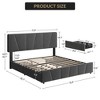Jojoka Upholstered Platform Bed with Adjustable Headboard and Storage Drawers – Linen Fabric, No Box Spring Needed - 2 of 4