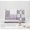 Bacati - Love  Gray Lilac 4 pc Crib Bedding Set with Diaper Caddy - 3 of 4