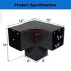 Pergola Brackets Kit for 6"x 6" (Actual 5.6" X 5.6") Lumber Steel Corner Bracket Woodworks Kit for Gazebo, Patio Pergolas - 4 of 4