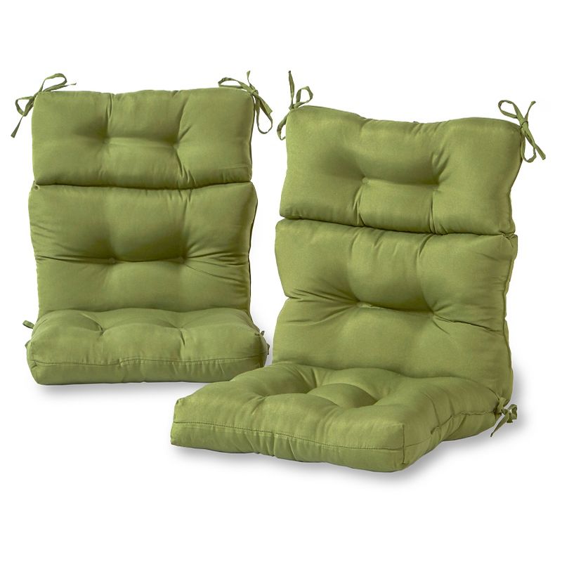 Kensington Garden 2pc 24"x22" Outdoor Seat and Back Chair Cushion Set, 1 of 9